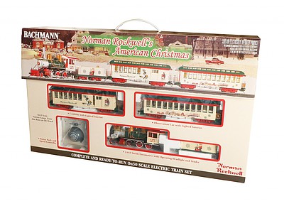 Bachmann Norman Rockwells American Christmas Steam locomotive On30 Scale Model Train Set #25023