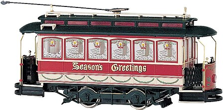 Bachmann Spec Street Car Christmas On30 Scale Trolley and Hand Car #25127