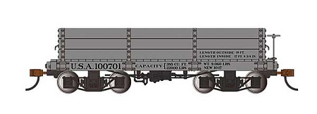 Bachmann 18 Low Side Gondola USA #100701 & #101222 (2) On30 O Scale Model Train Freight Car #26533