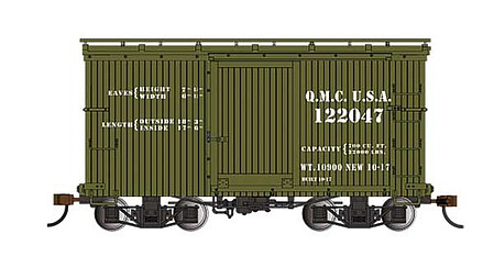 Bachmann 18 Wood Boxcar with Murphy Roof US Quartermaster On30 O Scale Model Train Freight Car #26556