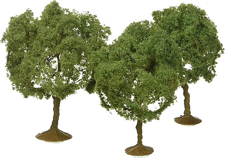 Bachmann 3-3-1/2 Oak Trees (3/pk) Model Railroad Scenery #32013