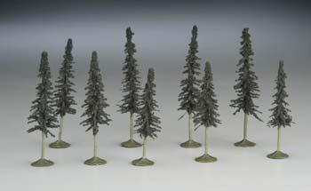 Bachmann 3-4 Conifer Trees (9/pk) N Scale Model Railroad Scenery #32103