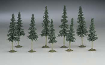 Bachmann 3-4 Inch Spruce Trees (9) N Scale Model Railroad Scenery #32104