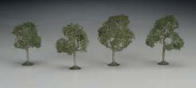Bachmann 2-2 1/4 Inch Walnut Trees (4) N Scale Model Railroad Scenery #32107