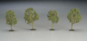 4 Bachmann Scene Scapes Miniature Elm Trees 2.5 to 2.75 inches Asst 32108 