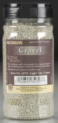 Bachmann Gravel - Coarse - Light Tan Model Railroad Ground Cover #32703