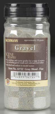 Bachmann Gravel Fine Gray Blend Model Railroad Ground Cover #32722