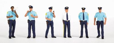 Bachmann Police Squad (6) HO Scale Model Railroad Figure #33104