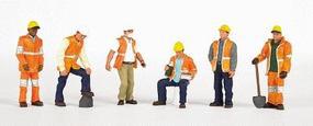 Bachmann Maintenance Workers (6) HO Scale Model Railroad Figure #33106