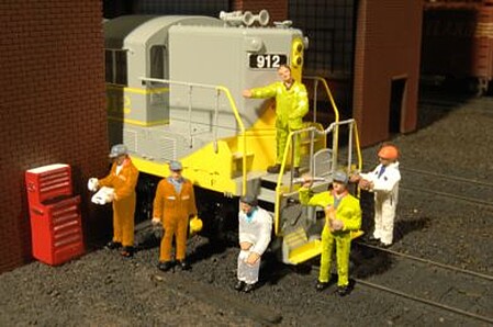 Bachmann Mechanics (6 & Tool Chest) HO Scale Model Railroad Figure #33113