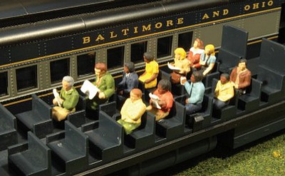Bachmann Waist-up Seated Passengers (12) HO Scale Model Railroad Figures #33115