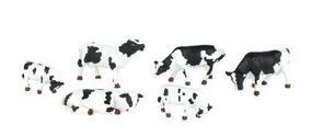 Bachmann Scenescapes Cows Black/White (6) O Scale Model Railroad Figure #33153