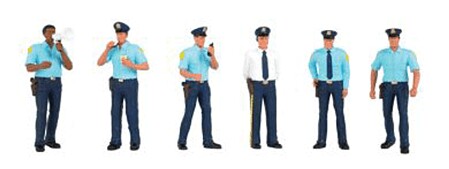 Bachmann Police Squad (6) O Scale Model Railroad Figure #33154