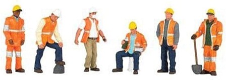 Bachmann Maintenance Workers (6) O Scale Model Railroad Figure #33156