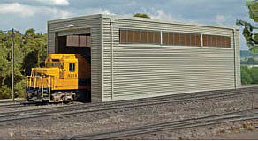 Bachmann Single Stall Shed Kit HO Scale Model Railroad Building #35115