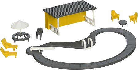 Bachmann Swimming Pool w/Accys HO Scale Model Railroad Building Accessory #42215