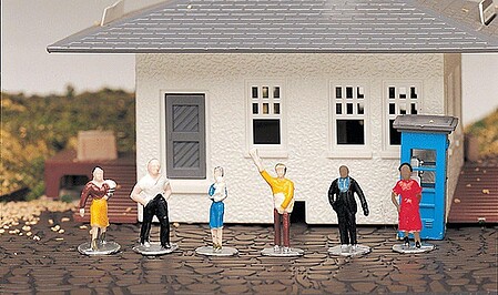 Bachmann Standing Figures (6) HO Scale Model Railroad Figure #42332