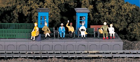 Bachmann Sitting Passengers HO Scale Model Railroad Figure #42342