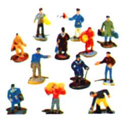 Bachmann Figure Set #2 (12) N Scale Model Railroad Figure #42502