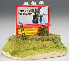 Bachmann Billboard Uncle Sam Wants You For U.S. Army O Scale Model Railroad Roadway Accessory #42604 Bachmann Billboard Uncle Sam Wants You For U.S. Army O Scale Model Railroad Roadway Accessory #42604