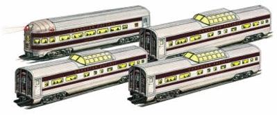 Bachmann 4-Car Passenger - Canadian Pacific O Scale Model Train Passenger Car #43086