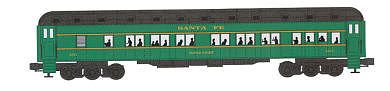 Bachmann 2-Car Passenger Add-On (72Scale) - Santa Fe O Scale Model Train Passenger Car #43304