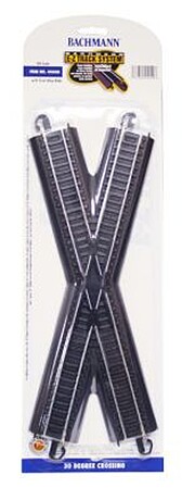 Bachmann 30 Degree Crossing E-Z Track HO Scale Steel Model TrainTrack #44440