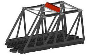 Bachmann E-Z Track Truss Bridge with Blinking Light HO Scale Model Railroad Bridge #44473