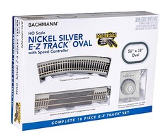 Bachmann HO Nickel Silver E-Z Oval Track Set w/Speed Controller