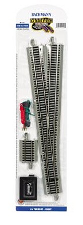 Bachmann E-Z #6 Right Turnout N/S HO Scale Nickel Silver Model Train Track #44560