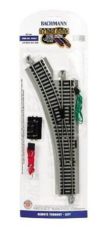 Bachmann Remote Switch LH NS E-Z Track HO Scale Nickel Silver Model Train Track #44561