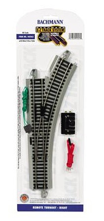 Bachmann Remote Switch RH NS E-Z Track HO Scale Nickel Silver Model Train Track #44562