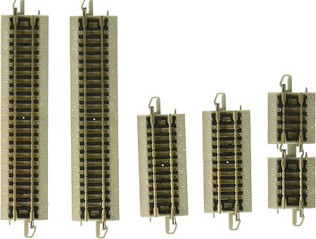 Bachmann Straight Short Asst N/S N Scale Nickel Silver Model Train Track #44829