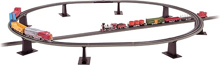 Bachmann Tall Pier 8 Pc Set N Scale Model Railroad Bridge #44872