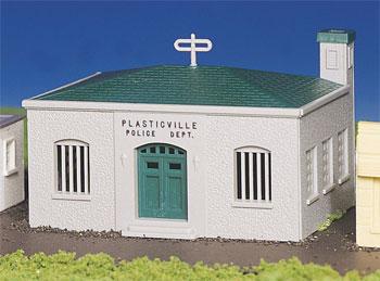 Bachmann Police Station Kit HO Scale Model Railroad Building #45145