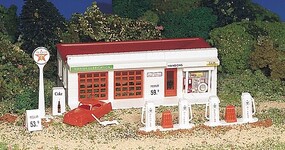 Bachmann Gas Station Kit HO Scale Model Railroad Building #45174