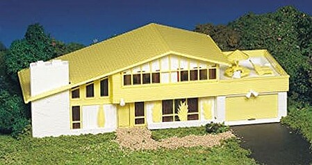 Bachmann Contemporary House Snap Kit HO Scale Model Railroad Building #45432