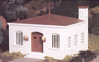 Bachmann Police Station w/Car Snap Kit O Scale Model Railroad Building #45609