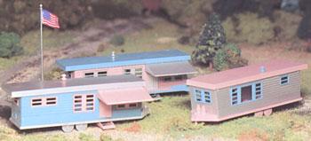 Bachmann Trailer Park w/Accys Kit O Scale Model Railroad Building #45612
