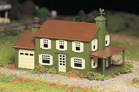 Bachmann Two Story House Snap Kit O Scale Model Railroad Building #45622