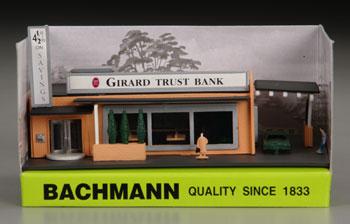 Bachmann Drive-In Bank w/Figures Built-Up N Scale Model Railroad Building #45804