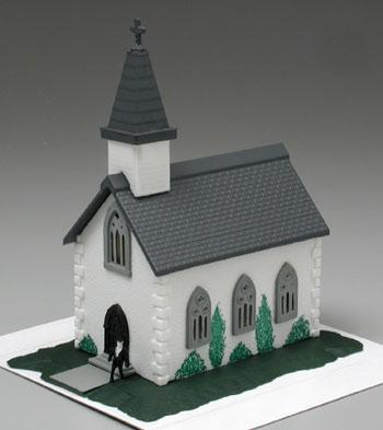 Bachmann Country Church Built-Up N Scale Model Railroad Building #45815