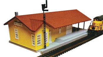 Bachmann Grovemont Freight Station Kit Lighted HO Scale Model Railroad Building #46216