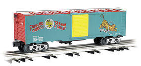 Bachmann Ring Bros 40' Boxcar Tiger O Scale Model Train Freight Car #47080 Bachmann Ring Bros 40' Boxcar Tiger O Scale Model Train Freight Car #47080