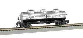 Bachmann 3-Dome Tank Car 3-Rail Carbide & Carbon Chemicals Co O Scale Model Train Freight Car #47114 Bachmann 3-Dome Tank Car 3-Rail Carbide & Carbon Chemicals Co O Scale Model Train Freight Car #47114