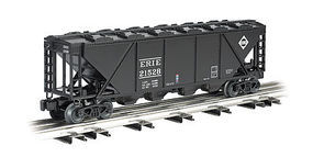 Bachmann 4-Bay Covered Hopper 3-Rail Erie #21528 (black) O Scale Model Train Freight Car #47622 Bachmann 4-Bay Covered Hopper 3-Rail Erie #21528 (black) O Scale Model Train Freight Car #47622