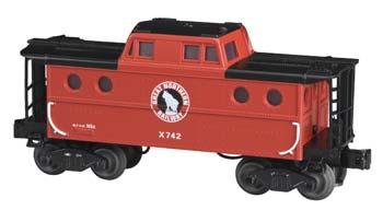 Bachmann N5C Porthole Caboose - 3-Rail Great Northern #X742 O Scale Model Train Freight Car #47712