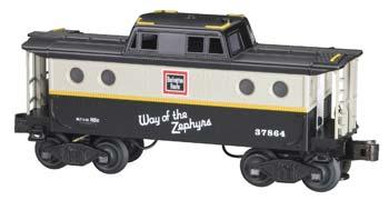 Bachmann N5C Porthole Caboose - 3-Rail CB&Q O Scale Model Train Freight Car #47736