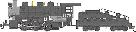 Bachmann 0-6-0 USRA Atlantic Coast Line #1156 with Smoke HO Scale Model Train Steam Locomotive #50625