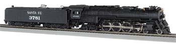 Bachmann Santa Fe 4-8-4 1940s-50s Scheme #3784 HO Scale Model Train Steam Locomotive #50804